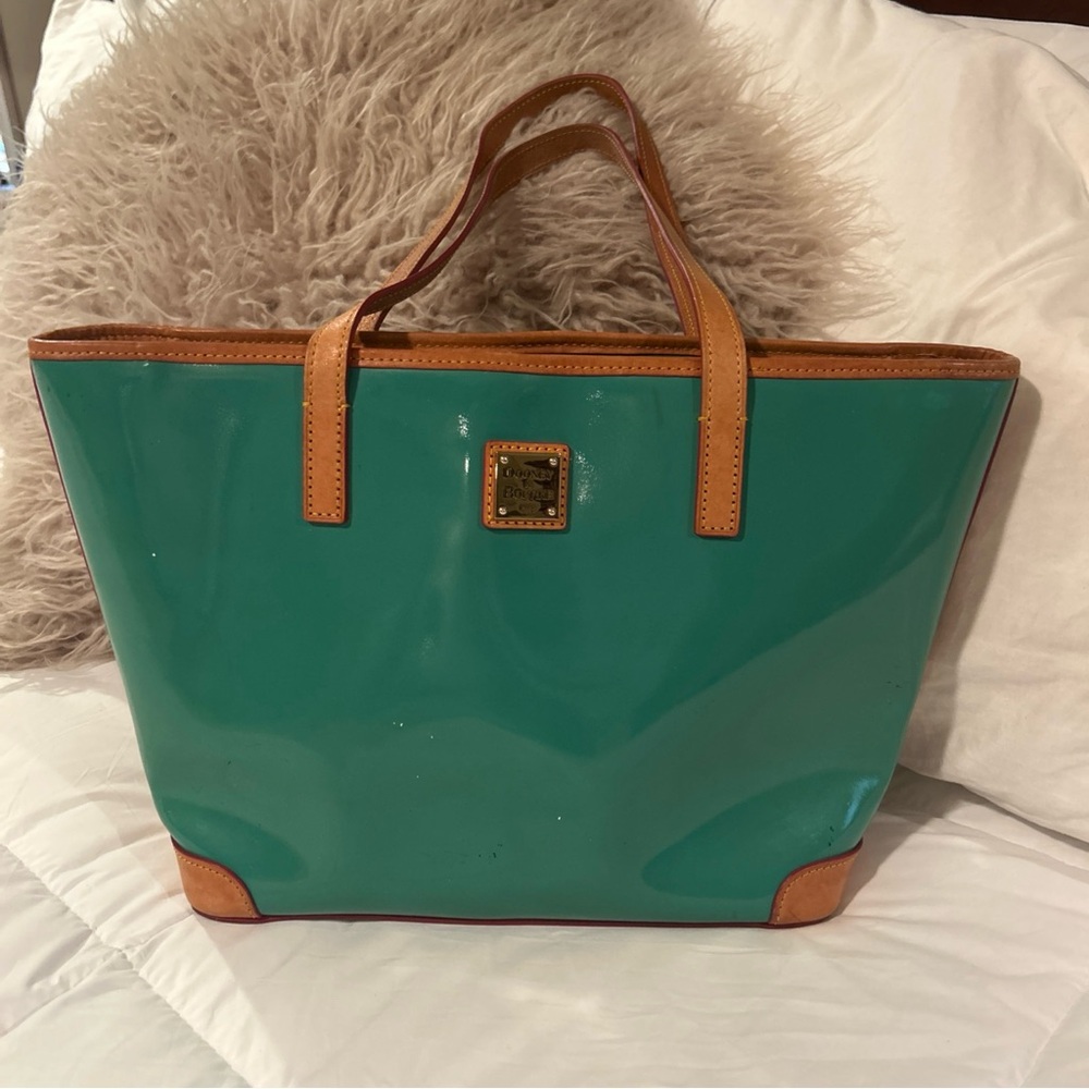 Dooney & Bourke Charleston Sea Foam Teal Patent leather Tote